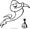 Lamina de dibujo para colorear de Fantasmas 13